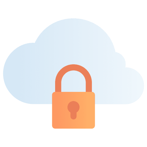 Security protection cloud storage security icon Security protection cloud storage security icon