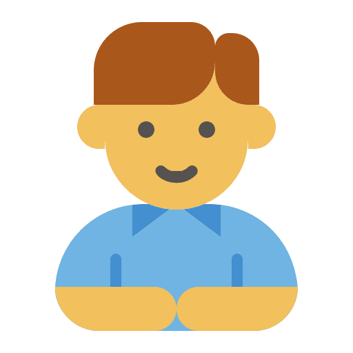 Student profile male boy icon
