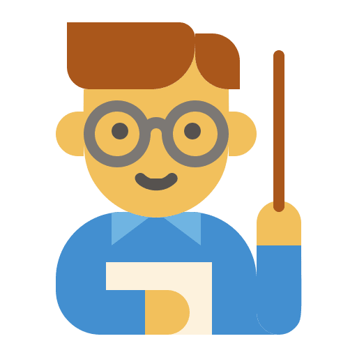 Teacher education teacher male icon