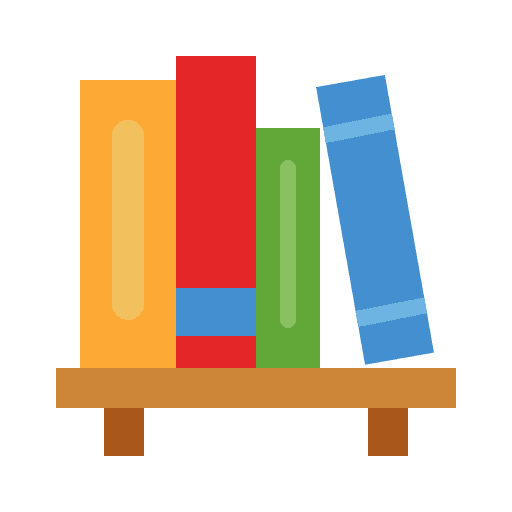 Bookshelf book bookshelf library icon