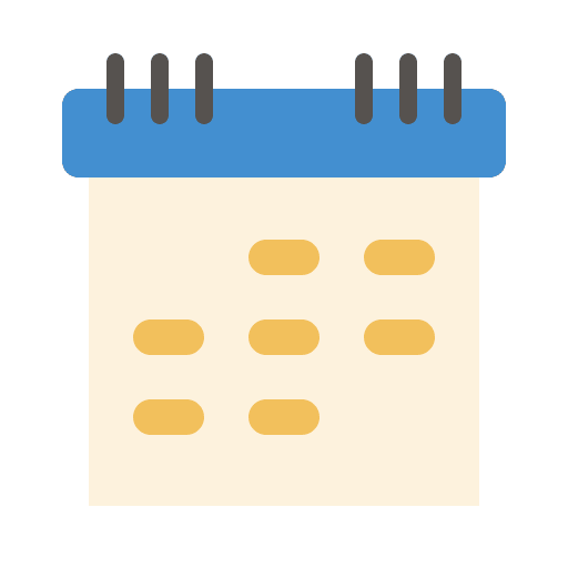 Calendar time and date date organization icon