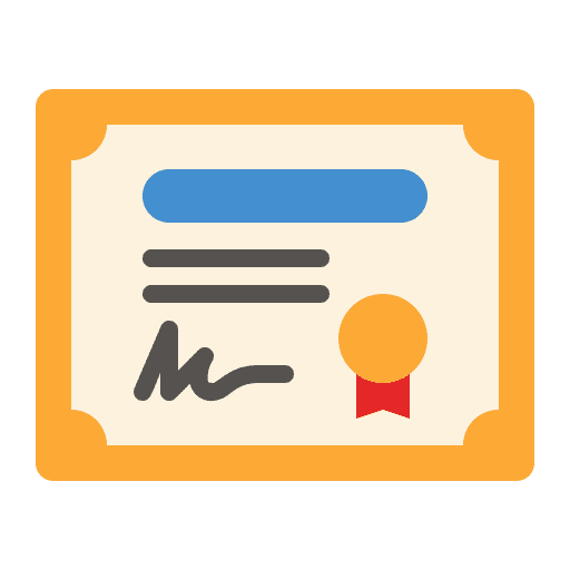 Certificate badge patent certification icon