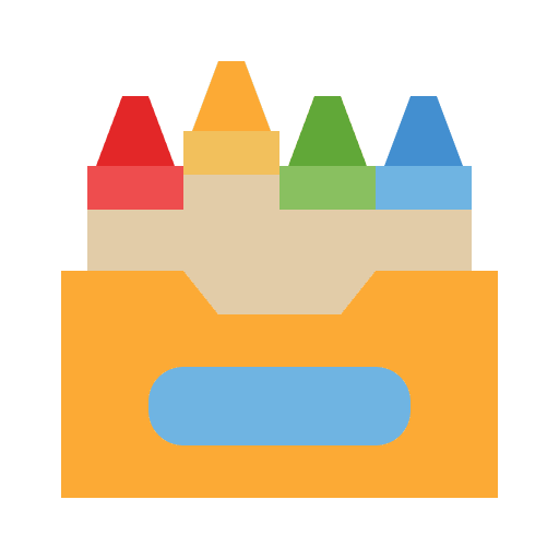 Crayon draw school supplies education icon
