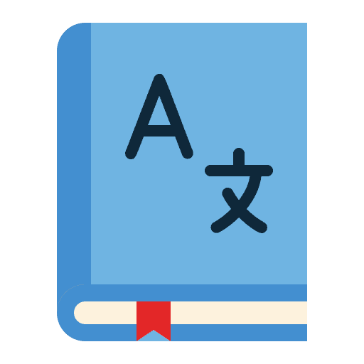Dictionary translation learning book icon