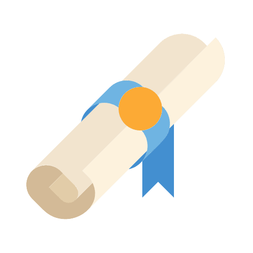 Diploma certificate education certification icon