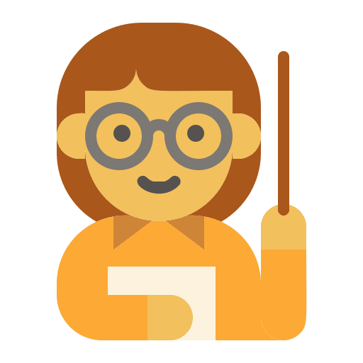 Teacher user education professions and jobs icon