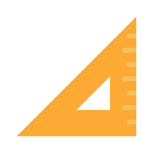 Triangular ruler geometry measure stationery icon