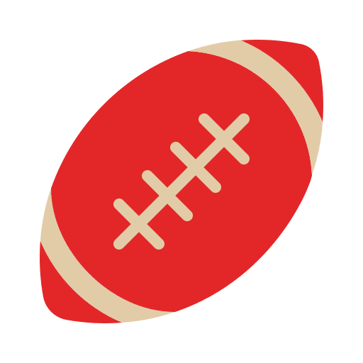 American football rugby ball sport equipment icon