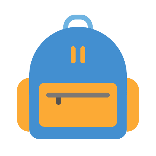 Backpack school bag luggage backpack icon