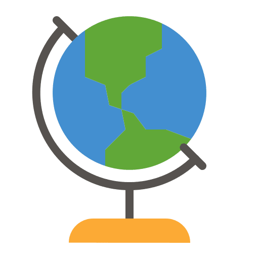 Globe school material planet earth planet icon