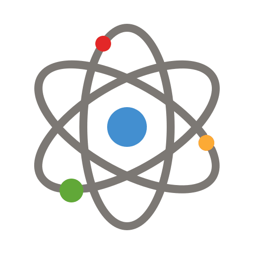 Science molecule electron science icon