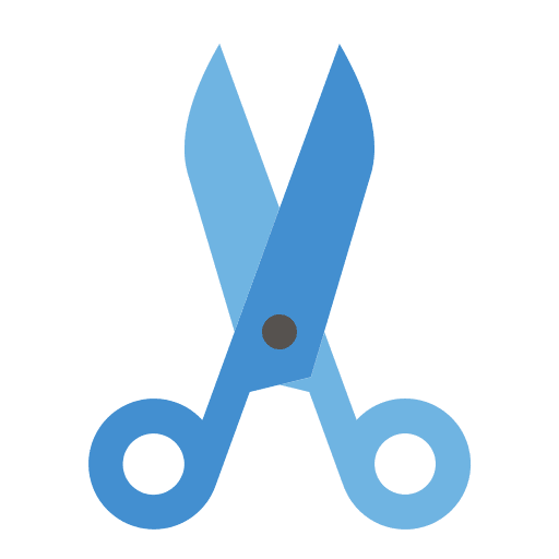 Scissor office material scissor cutting tool icon