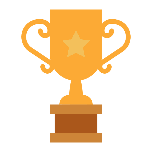 Trophy sports and competition success trophy icon
