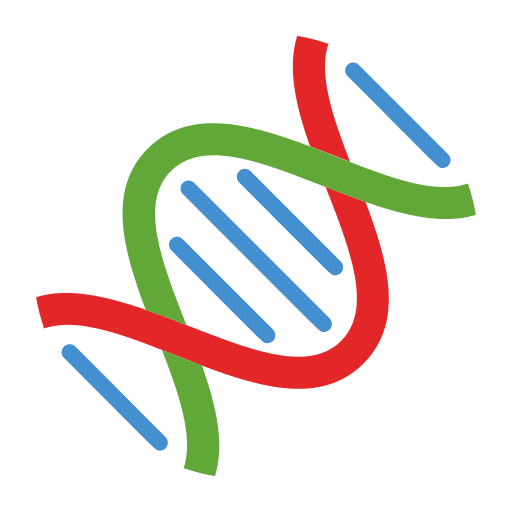 Biology education genetical deoxyribonucleic acid icon