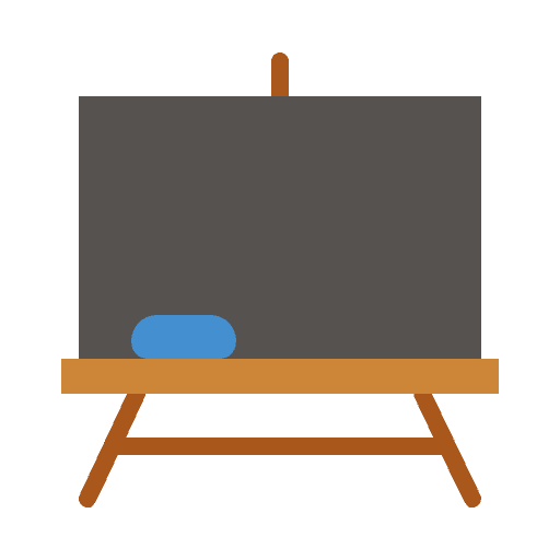 Blackboard chalkboard lesson classroom icon