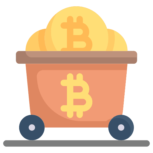 Cart cart cryptocurrency mining icon Cart cart cryptocurrency mining icon
