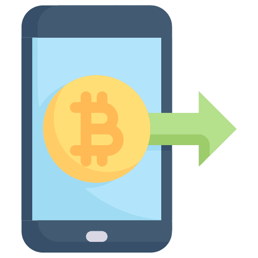 Mobile payment digital money cryptocurrency bitcoin icon