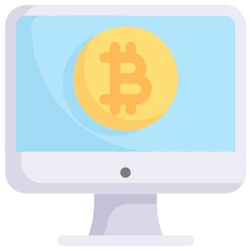 Monitor digital currency cryptocurrency electronics icon Monitor digital currency cryptocurrency electronics icon