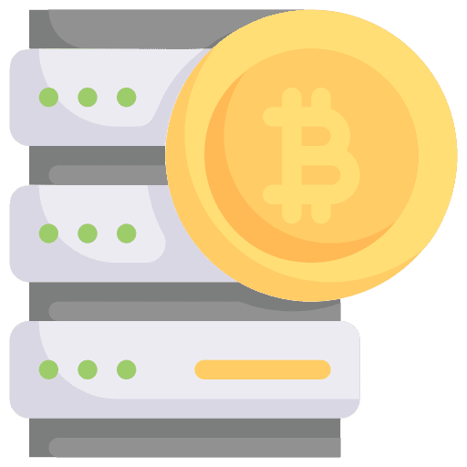 Server payment method business and finance cryptocurrency icon