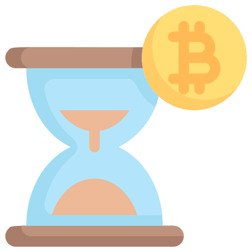 Hourglass digital money time management cryptocurrency icon Hourglass digital money time management cryptocurrency icon