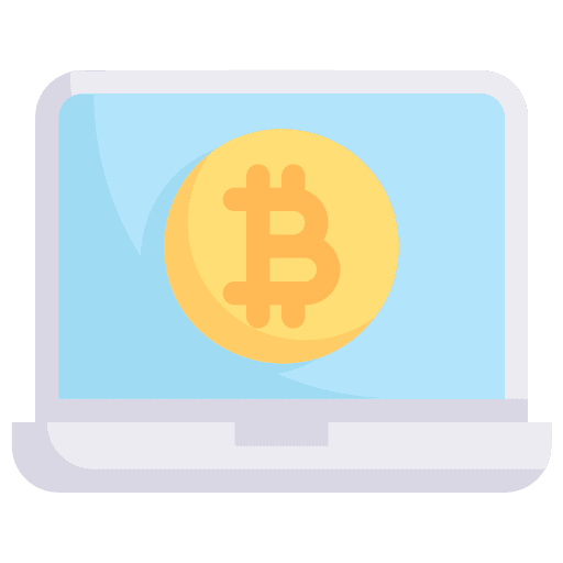 Laptop online payment cryptocurrency electronics icon Laptop online payment cryptocurrency electronics icon