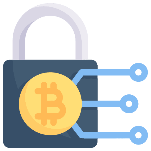 Lock cryptocurrency lock blockchain icon Lock cryptocurrency lock blockchain icon