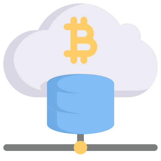 Bitcoin networking data mining cryptocurrency icon Bitcoin networking data mining cryptocurrency icon