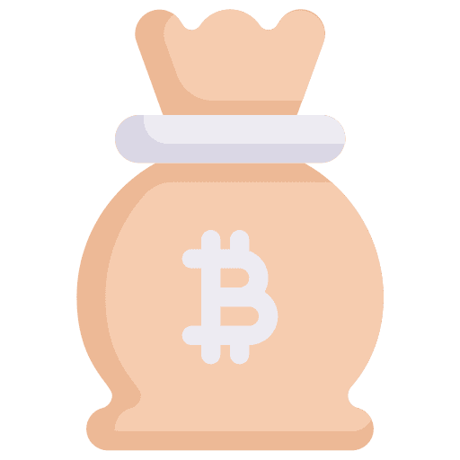 Money bag bank business and finance cryptocurrency icon Money bag bank business and finance cryptocurrency icon