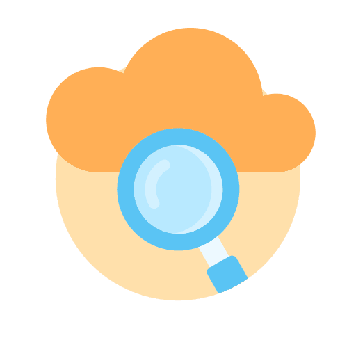 Cloud explore search seo and web icon Cloud explore search seo and web icon