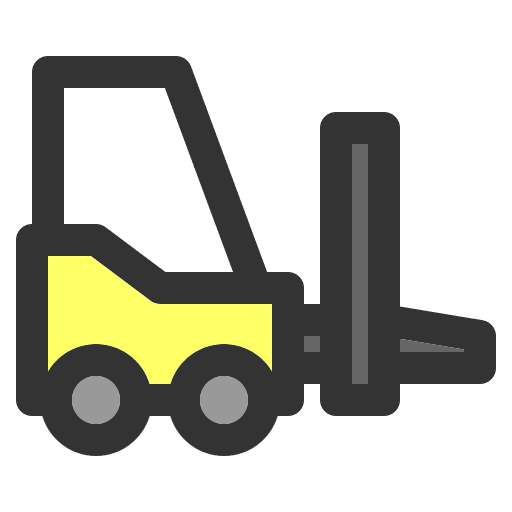 Lift truck shipping and delivery transportation lift truck icon