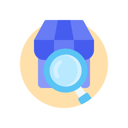 Store zoom explore seo and web icon