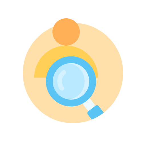 User magnifying glass user searching icon User magnifying glass user searching icon