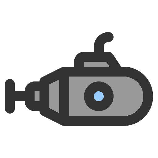 Submarine underwater transportation transport icon