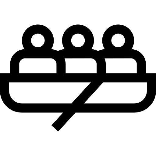 Dinghy boat refugee transport icon