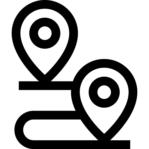 Travel travel route distance icon