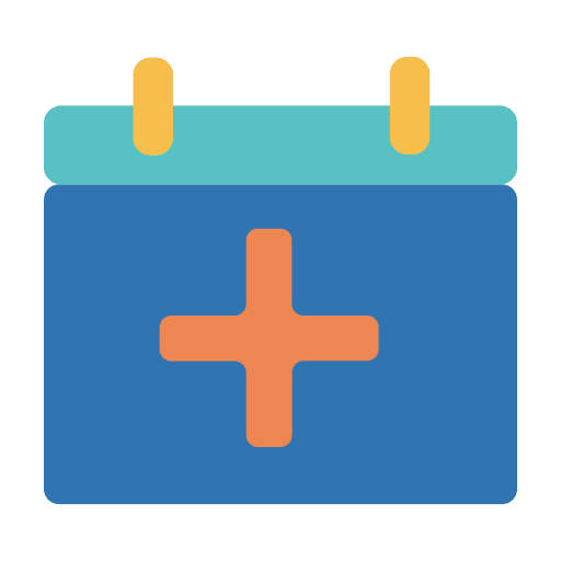 Calendar hospital events add icon