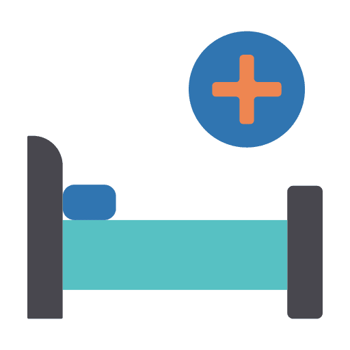 Hospital bed clinic hospital bed hospital icon