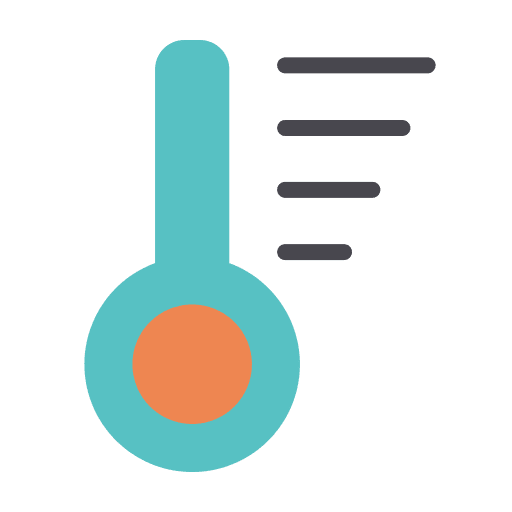 Thermometer temperature heat climate icon