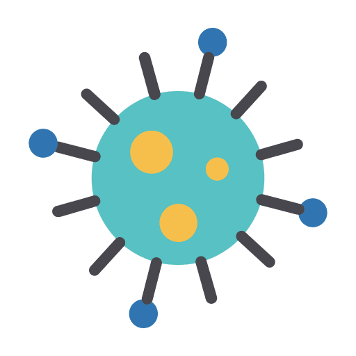 Virus healthcare and medical bacteria coronavirus icon