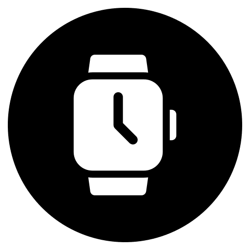 Smartwatch app technology time and date electronics icon
