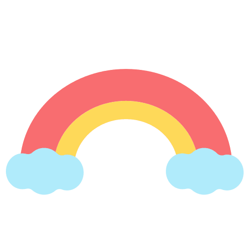 Rainbow forecast spring weather icon