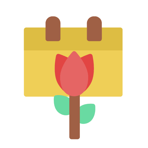 Spring calendar season botanical springtime icon