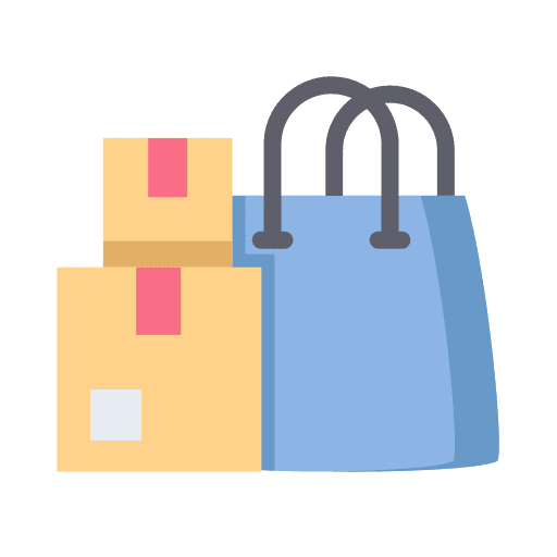 Package commerce and shopping box store icon