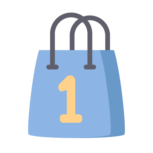 Shopping bag top retail commerce and shopping icon