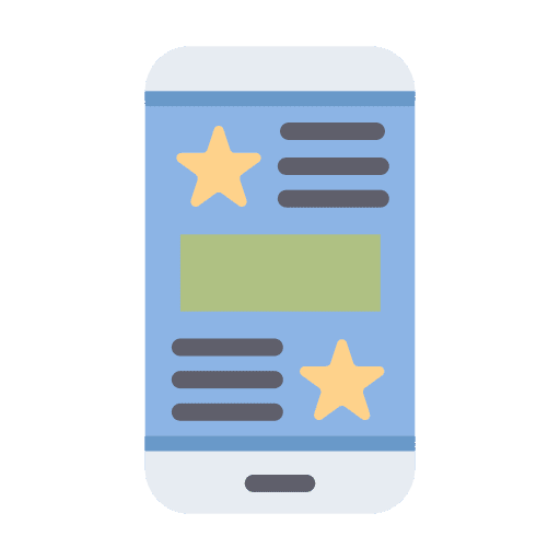 Smartphone rating business application icon Smartphone rating business application icon