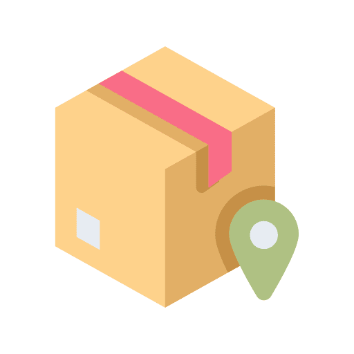 Package pin shipping and delivery address icon Package pin shipping and delivery address icon