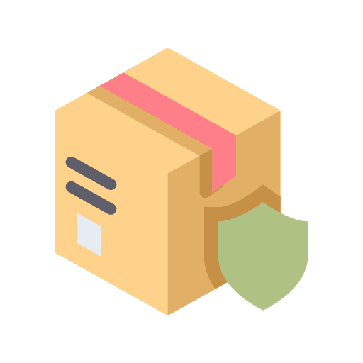 Package protection box retail icon Package protection box retail icon