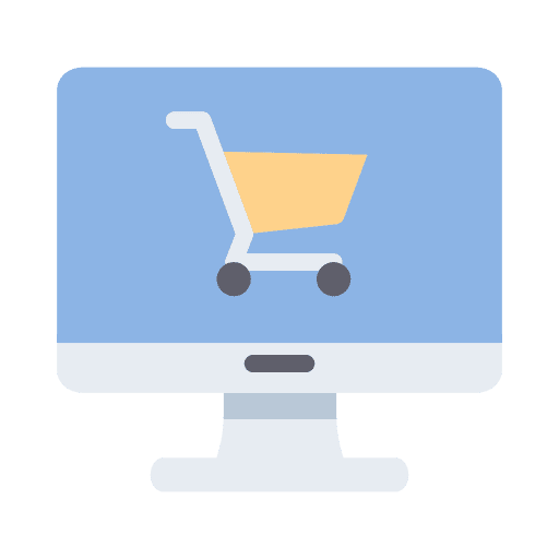 Computer retail web business icon Computer retail web business icon