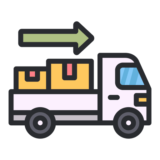 Delivery shop store process icon Delivery shop store process icon