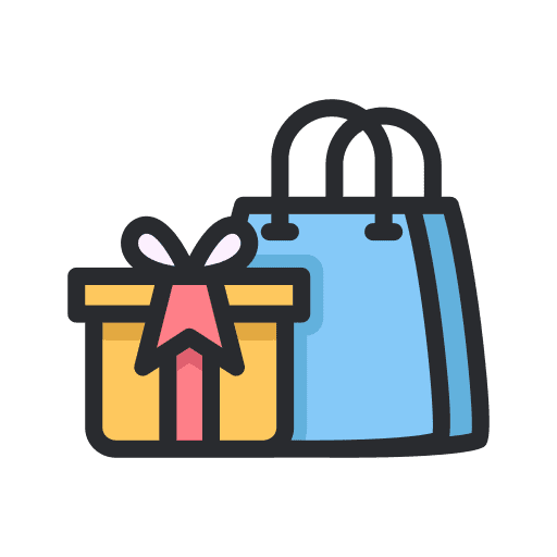 Gift package shop store icon Gift package shop store icon